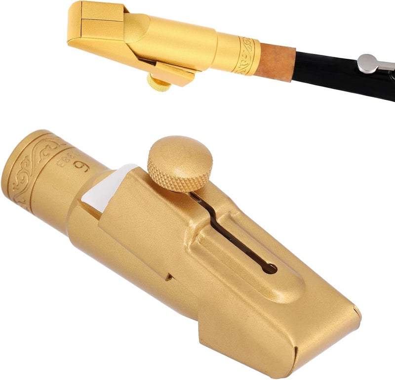 NOENNULL Soprano Saxophone Mouthpiece Model 6 Gold Plated Brass Metal Sax Saxophone Mouthpiece B Flat Soprano Sax Mouthpiece Musical Instruments Accessory - Image 3